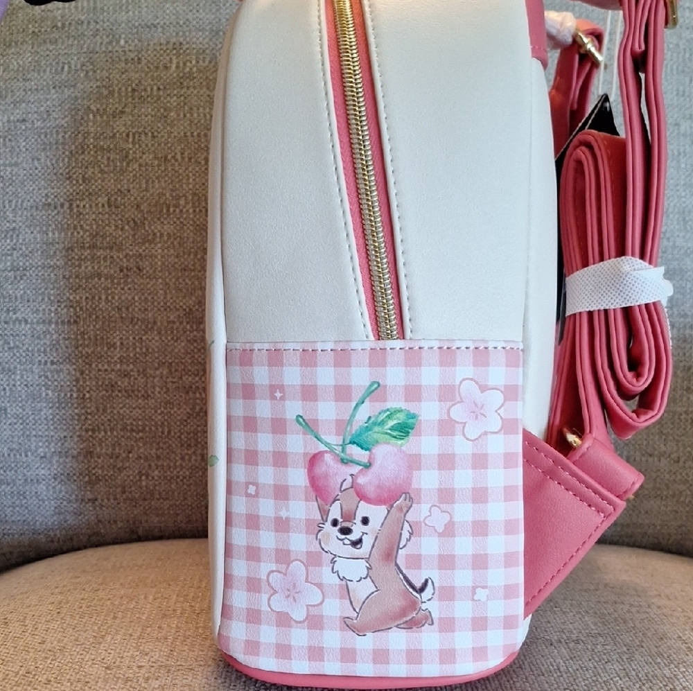 Loungefly Disney Chip 'N' Dale Cherry Basket Mini Backpack - Picture 2 of 6